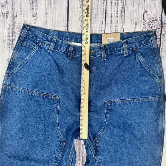 Carhartt B73-DST Double Knee Carpenter Jeans Men’s 44x30 NWT Dark Stone - Picture 4 of 7